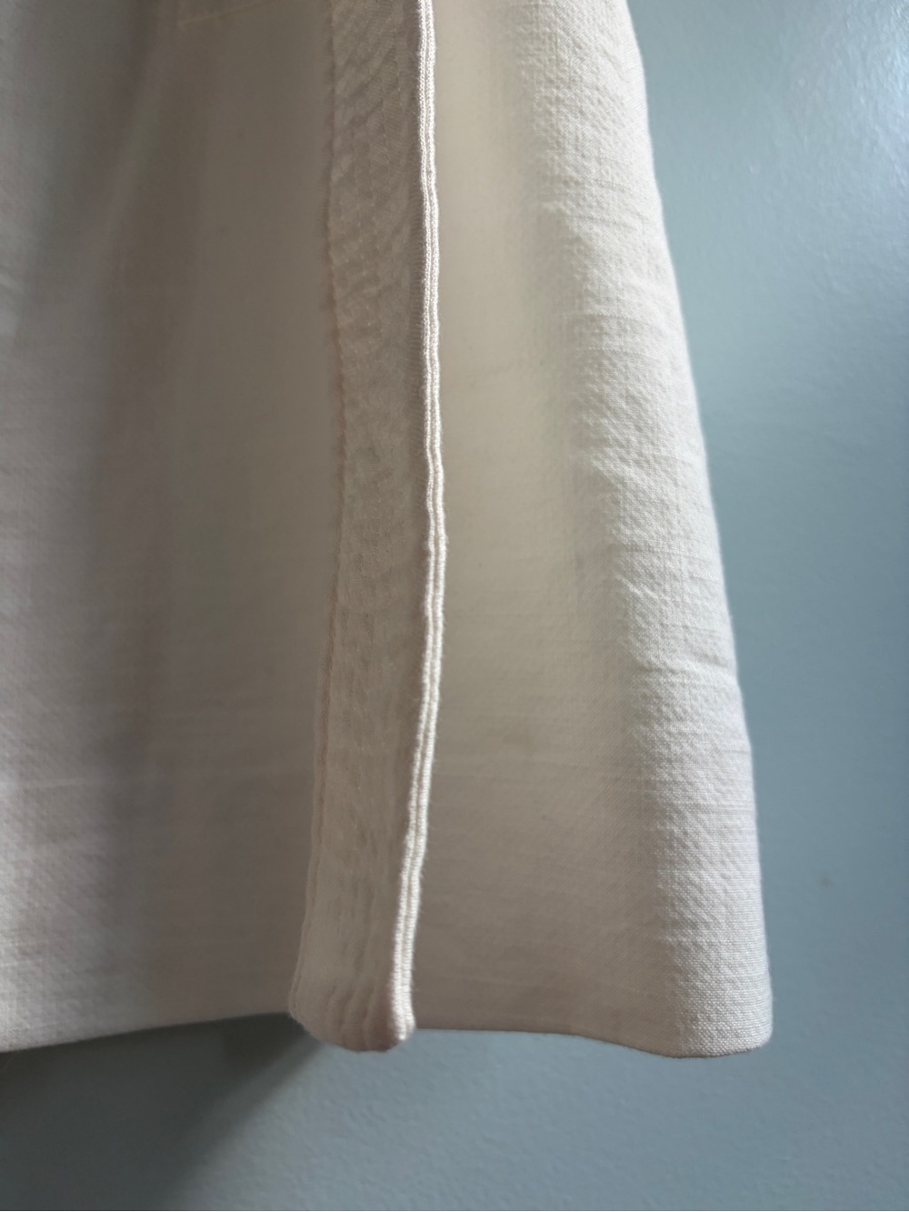 Diane Von Furstenberg White Cream Cotton Linen Sleeveless Dress Pockets Size 6 - Picture 8 of 16
